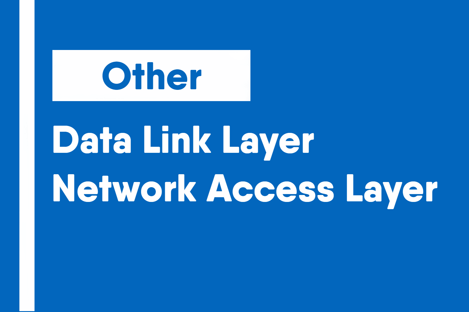 Data Link Layer Network Access Layer