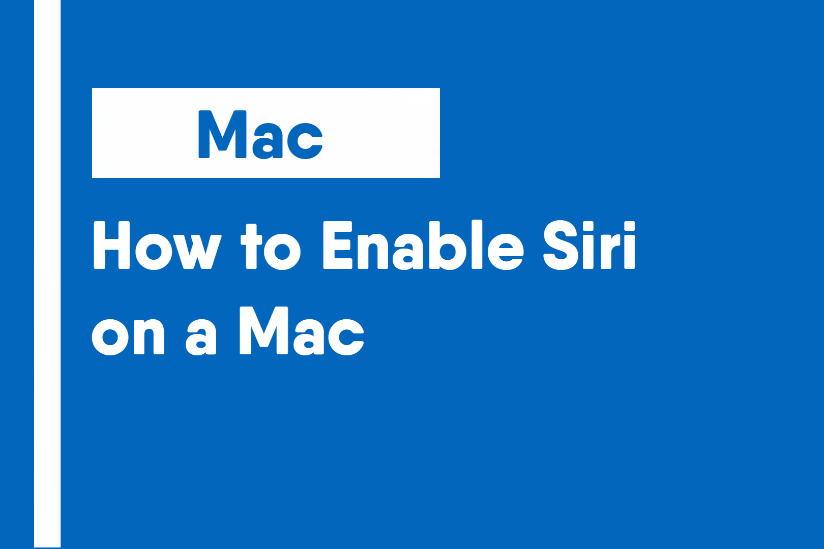 How to Enable Siri on a Mac