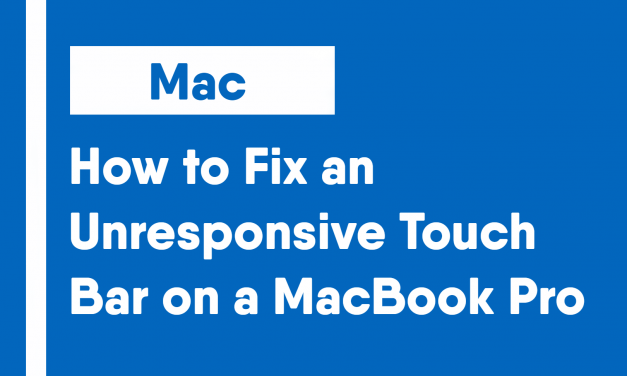 How to Fix an Unresponsive Touch Bar on a MacBook Pro