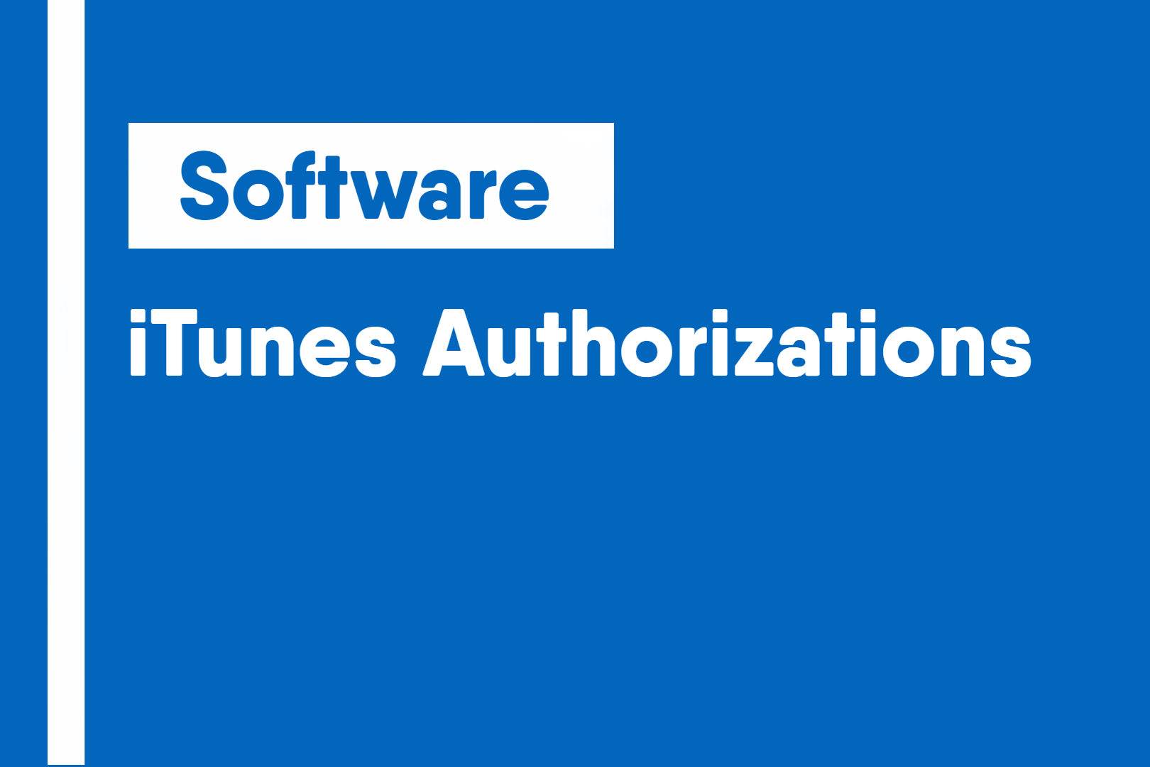 iTunes Authorizations
