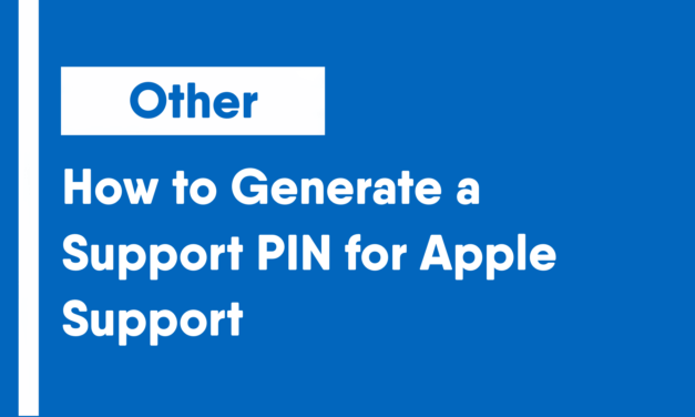 How to Generate a Support PIN for Apple Support