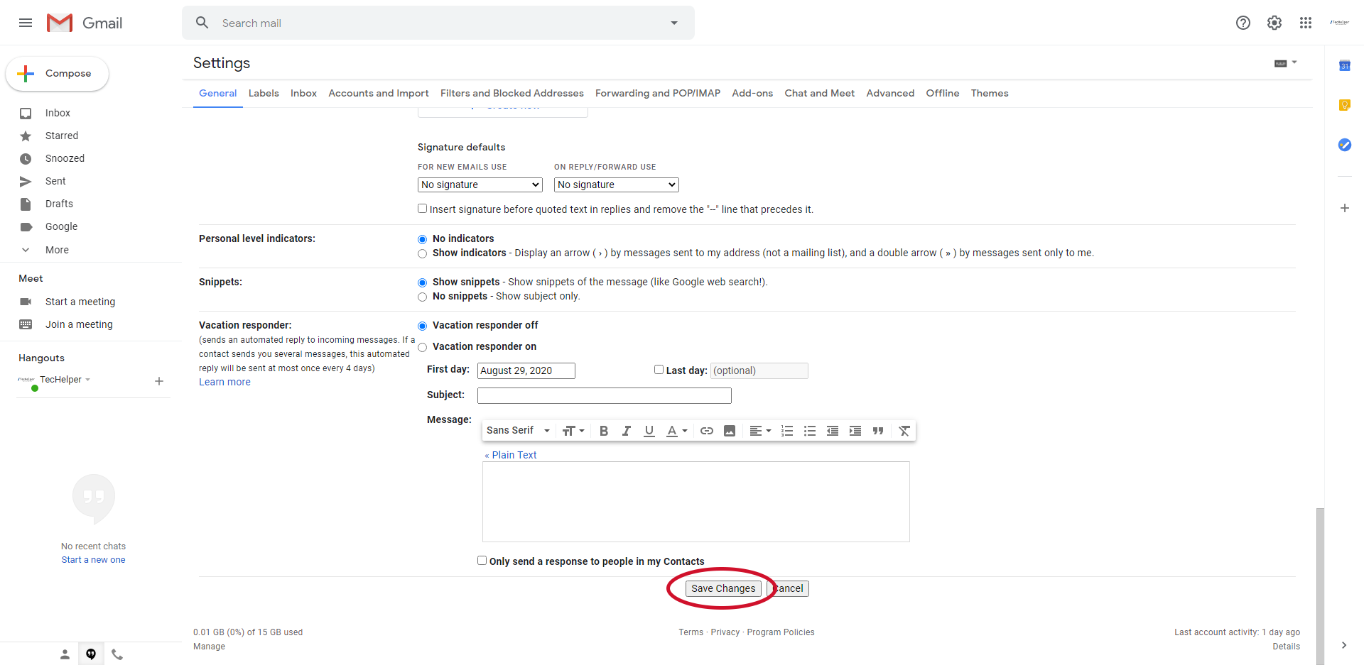 gmail add signature step 7