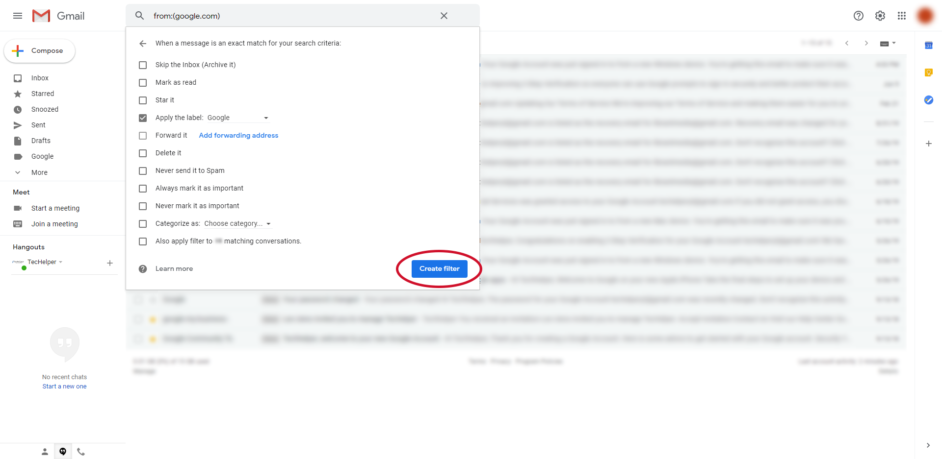 gmail create filter step 4