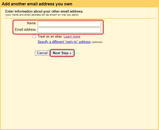 gmail alternate email step 5