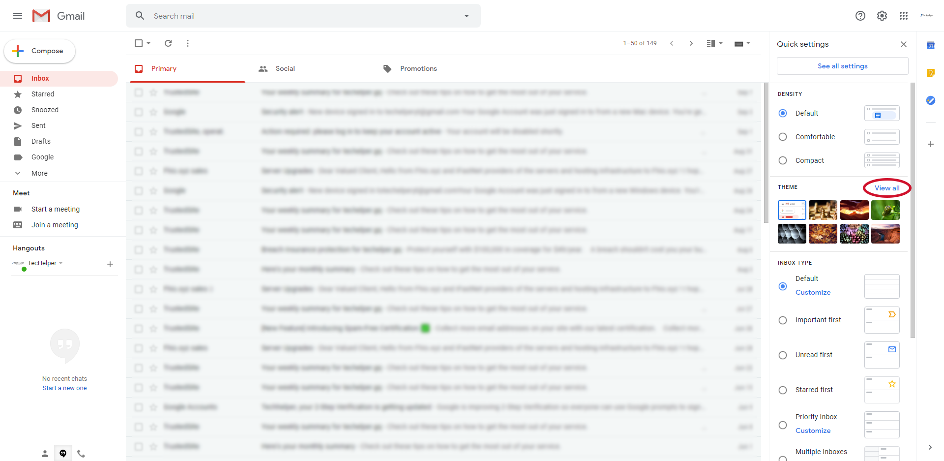 gmail background change step 2