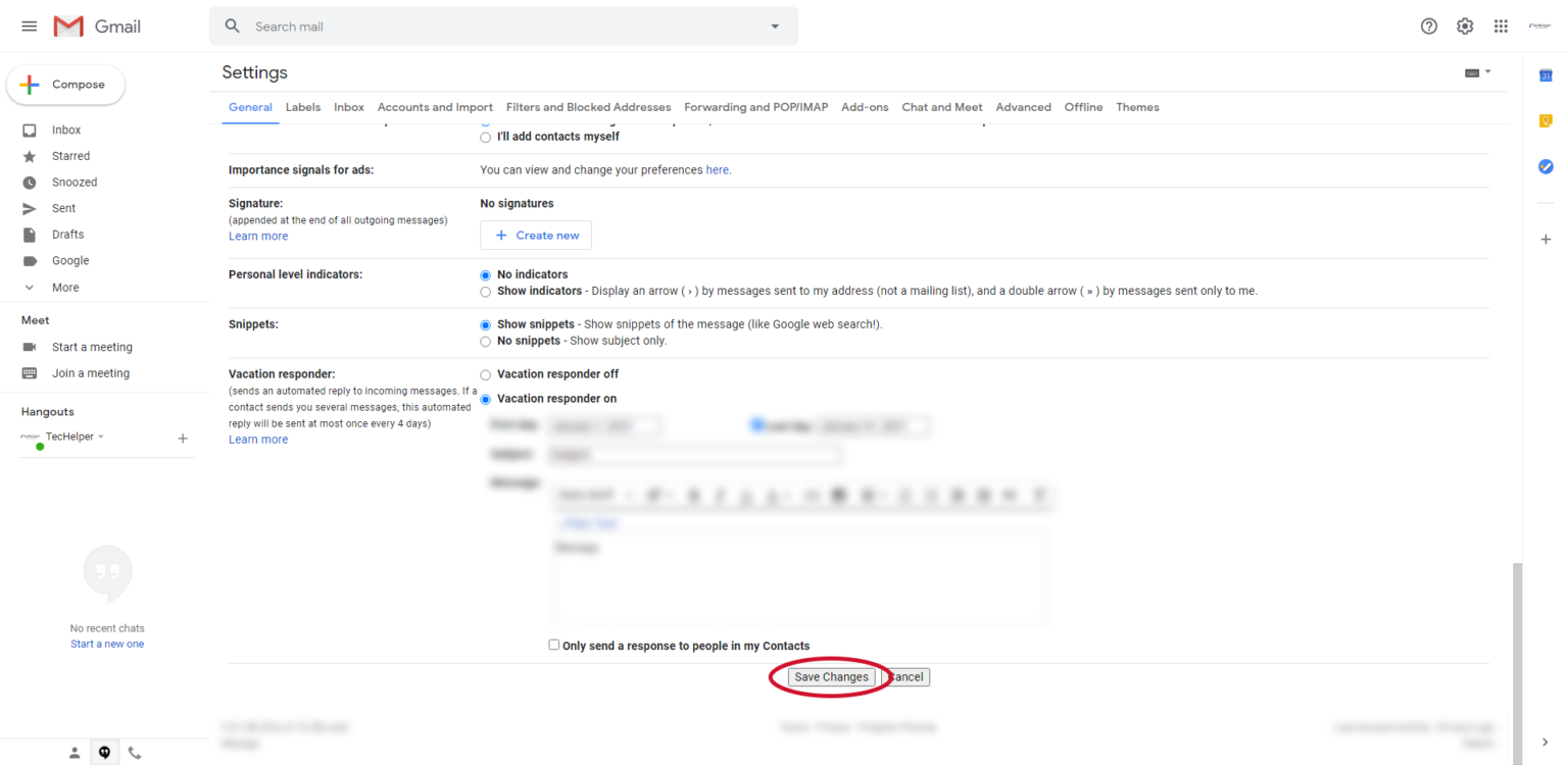 how to change my email default gmail