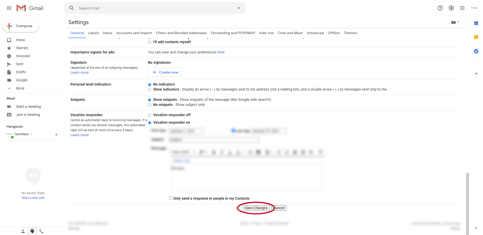 gmail default text style step 4
