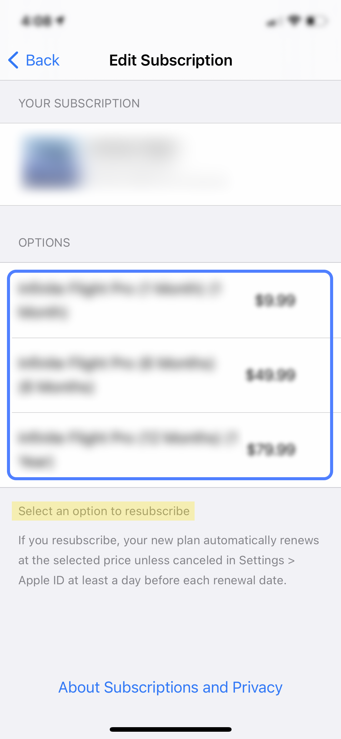 iphone resubscribe step 4